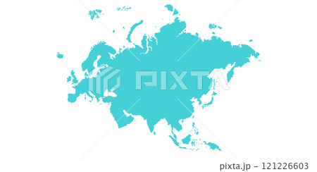 Map of Eurasia, sign silhouette. World Map Globe. Vector Illustration isolated on white background. Europe and Asia continent Map of Eurasia, sign silhouette. World Map Globe. Vector Illustration isolated on white background. Europe and Asia continent 121226603