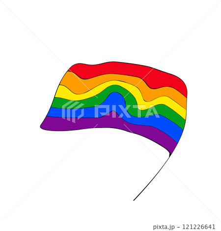 Flag LGBT squared icon, badge or button. Template design, vector illustration. Love wins. LGBT symbol in rainbow colors. Gay pride silk textile background Flag LGBT squared icon, badge or button. Template design, vector illustration. Love wins. LGBT symbol in rainbow colors. Gay pride silk textile background 121226641