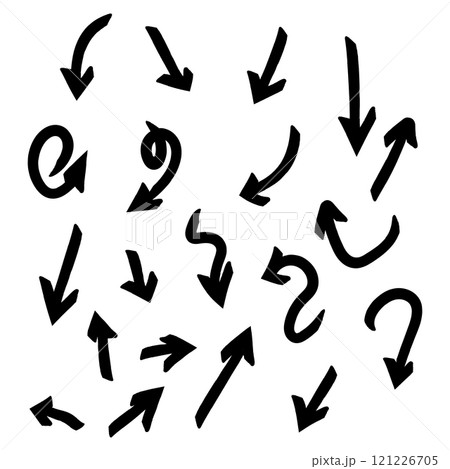 Business element icon in doodle style, arrow, infographic. Isolated vector illustration design. Hand drown business icon. Business idea concept Business element icon in doodle style, arrow, infographic. Isolated vector illustration design. Hand drown business icon. Business idea concept 121226705