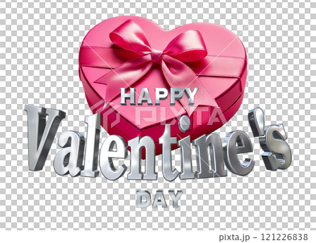 3DCG文字「Happy Valentine's Day/ハッピーバレンタインデー」シルバー,銀 3DCG文字「Happy Valentine's Day/ハッピーバレンタインデー」シルバー,銀 121226838