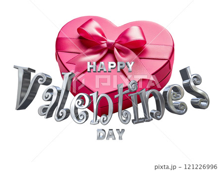 3DCG文字「Happy Valentine's Day/ハッピーバレンタインデー」シルバー,銀 3DCG文字「Happy Valentine's Day/ハッピーバレンタインデー」シルバー,銀 121226996