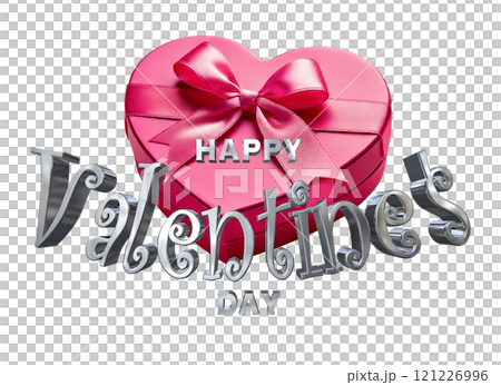 3DCG文字「Happy Valentine's Day/ハッピーバレンタインデー」シルバー,銀 3DCG文字「Happy Valentine's Day/ハッピーバレンタインデー」シルバー,銀 121226996