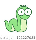 コミカルなへびのイラスト-でか目 121227083