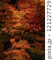 紅葉のライトアップされた庭園とリフレクション 121227729