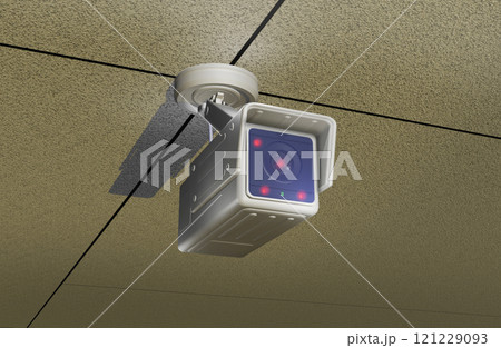 防犯イメージ (防犯カメラ/監視カメラ)3DCG 防犯イメージ (防犯カメラ/監視カメラ)3DCG 121229093