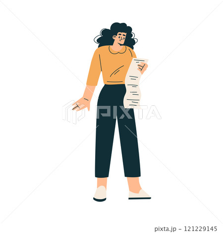 Woman Reading Script at Shooting Film Movie Production Scene Vector Illustration Woman Reading Script at Shooting Film Movie Production Scene Vector Illustration 121229145