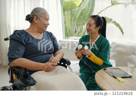 Doctor Prescribing Pills To Patient 121229628