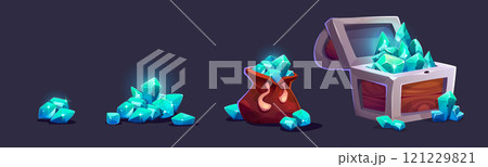 Treasure gems pile increase progress for game Treasure gems pile increase progress for game 121229821