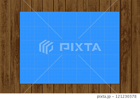 Cutting mat template, or blueprint paper 121230378