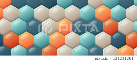 Abstract technology color hexagon vector background 121231261