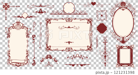 Elegant retro vintage frame templates set 121231398
