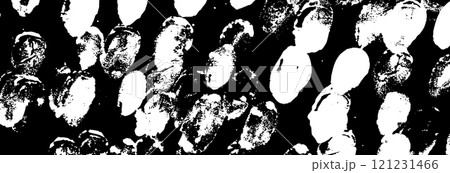 Rough brush strokes and crayon scrawls background. Black chalk texture with pencil lines and scratches on a graphic paper background. Flat vector illustration isolated 121231466