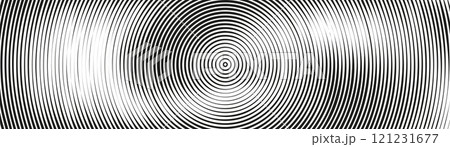 Abstract spiral pattern background with concentric circular shapes and radial effect. Black and white geometric design with ripple twist. Flat vector illustration isolated Abstract spiral pattern background with concentric circular shapes and radial effect. Black and white geometric design with ripple twist. Flat vector illustration isolated 121231677