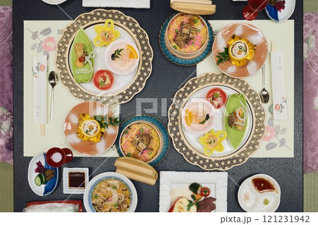 高級旅館の懐石料理　撮影協力・白玉の湯　泉慶 121231942