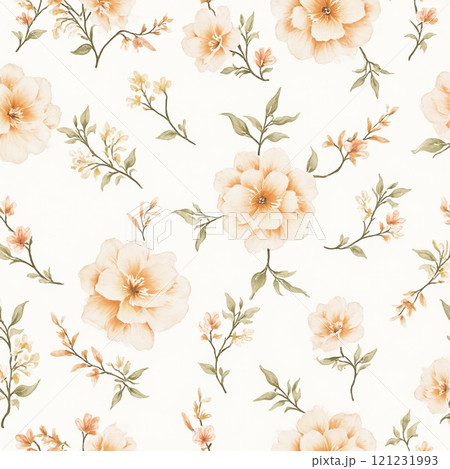 柔らかな色合いのフラワーモチーフ 柔らかな色合いのフラワーモチーフ 121231993