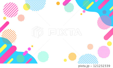 ポップな幾何学フレーム　16:9 121232339