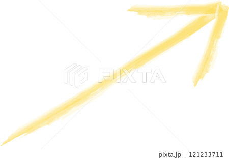 上昇する黄色の矢印のイラスト 上昇する黄色の矢印のイラスト 121233711