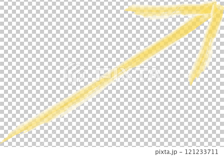 Illustration of a rising yellow arrow 121233711