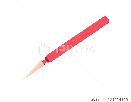 Simple pink letter knife for mail and message opening. Creative tool for cutting envelopes and paper. Ideal cute stationery lovers, perfect invitations creative correspondence. Simple pink letter knife for mail and message opening. Creative tool for cutting envelopes and paper. Ideal cute stationery lovers, perfect invitations creative correspondence. 121234196