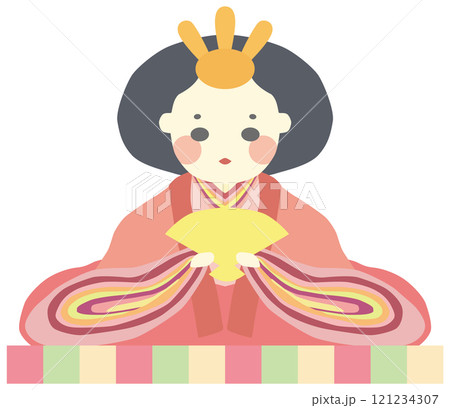 お雛様 ひな祭り ベクター素材 お雛様 ひな祭り ベクター素材 121234307