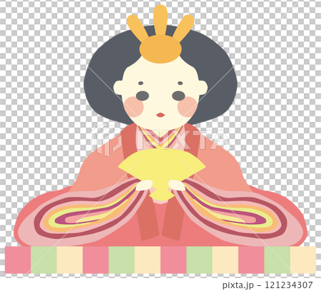 お雛様 ひな祭り ベクター素材 お雛様 ひな祭り ベクター素材 121234307