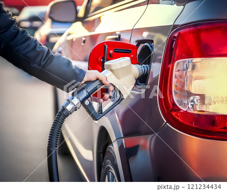自動車の給油イメージ素材 自動車の給油イメージ素材 121234434
