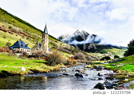 Montgarri Sanctuary, located in the municipality of Alto Aran in the Lerida Pyrenees, Catalonia, Spain Montgarri Sanctuary, located in the municipality of Alto Aran in the Lerida Pyrenees, Catalonia, Spain 121235706