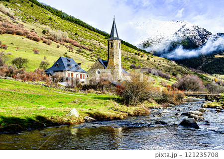 Montgarri Sanctuary, located in the municipality of Alto Aran in the Lerida Pyrenees, Catalonia, Spain Montgarri Sanctuary, located in the municipality of Alto Aran in the Lerida Pyrenees, Catalonia, Spain 121235708