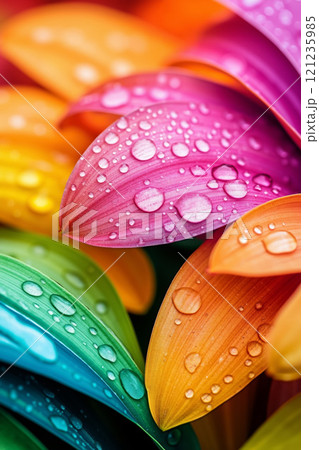 A vibrant and colorful close-up of a flower 121235985