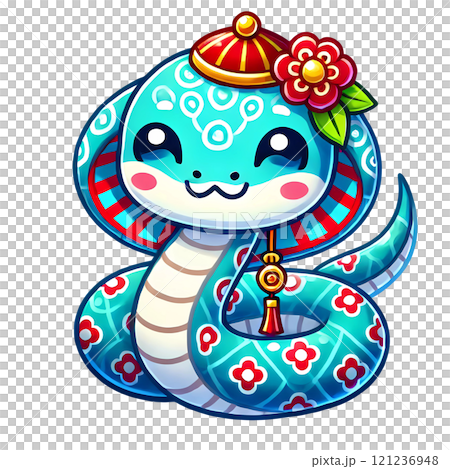 Chinese New Year of Snake Cartoon Cute Mascot Chinese New Year of Snake Cartoon Cute Mascot 121236948