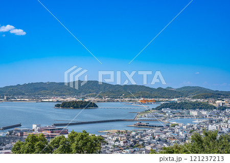 蒲郡市のラバーズヒルから見た風景(愛知県) 121237213