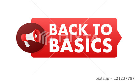 Megaphone announcing back to basics on red label Megaphone announcing back to basics on red label 121237787