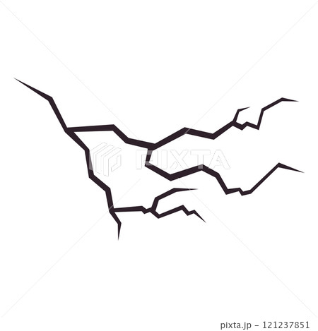 Broken wall or other surface with a crack. Textured damage. Breaks from earthquake. Broken wall or other surface with a crack. Textured damage. Breaks from earthquake. 121237851
