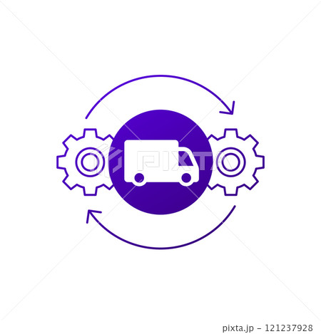 SCM vector icon, Supply chain management 121237928