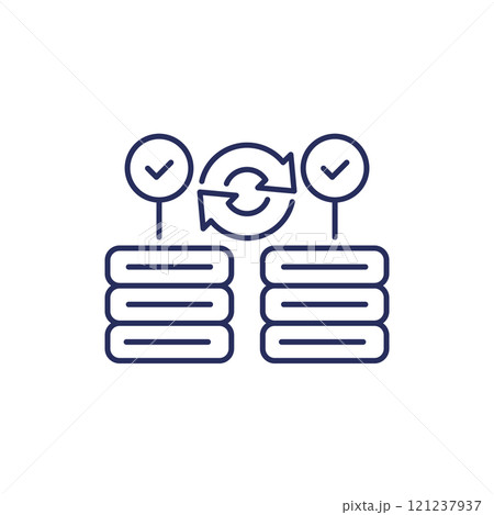 backup servers data line icon on white 121237937
