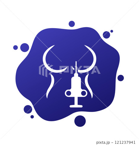 Biopsy of breast tissue vector icon 121237941