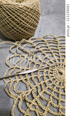 Spider web crochet pattern for napkins and tablecloths. Handmade. Cotton 121238081