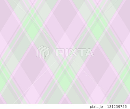 Argyle pattern of geometric rhombus. Harlequin check wallpaper design. Classic diamond shaped textile material for web background, print fabric clothing, sweater, wrapping paper, gift card, invitation 121239726