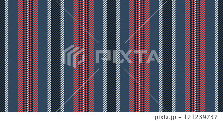 Soft seamless fabric background, azul texture stripe textile. Square lines pattern vertical vector in cyan and black colors. 121239737