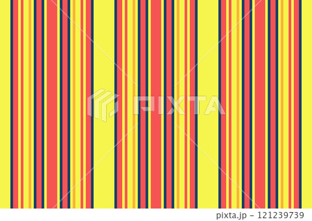 Artwork vector seamless stripe, delicate background vertical pattern. Relief textile lines fabric texture in yellow and red colors. 121239739