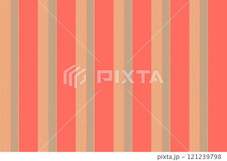 Love texture stripe seamless, apartment textile vertical background. Coat fabric vector lines pattern in red and yellow colors. 121239798