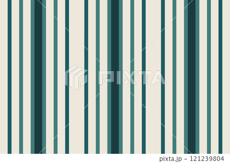No people fabric background stripe, detailed textile pattern lines. Kingdom seamless vector vertical texture in white and teal colors. 121239804