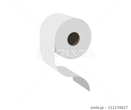 Toilet paper roll or tube icon design, template for wc. Bathroom hygiene icons, kitchen cleaning towel. Blank soft scroll product. 121239827