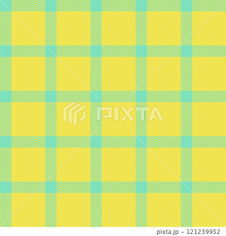 Plaid check pattern. Seamless fabric texture. Tartan textile print. 121239952
