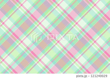 Everyday seamless pattern plaid, gift card check texture tartan. Minimalist textile background vector fabric in light and pastel colors. 121240029