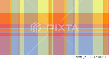 New year textile tartan background, variety texture pattern seamless. Self fabric vector plaid check in orange and red colors. New year textile tartan background, variety texture pattern seamless. Self fabric vector plaid check in orange and red colors. 121240084