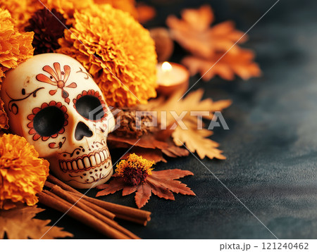 Traditional Day of the Dead decor 121240462