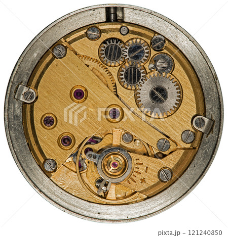 clockwork old mechanical watch, high resolution and detail clockwork old mechanical watch, high resolution and detail 121240850