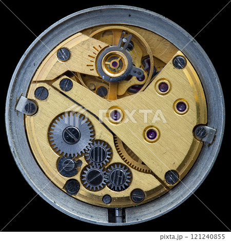 clockwork old mechanical watch, high resolution and detail clockwork old mechanical watch, high resolution and detail 121240855