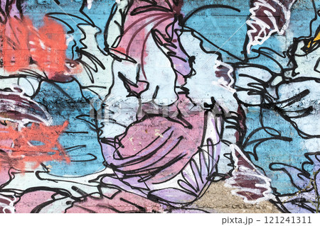 Street wall graffiti, urban art Street wall graffiti, urban art 121241311